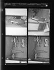 Shoe model; Women standing in doorway (4 Negatives) (January 17, 1958) [Sleeve 24, Folder a, Box 14]